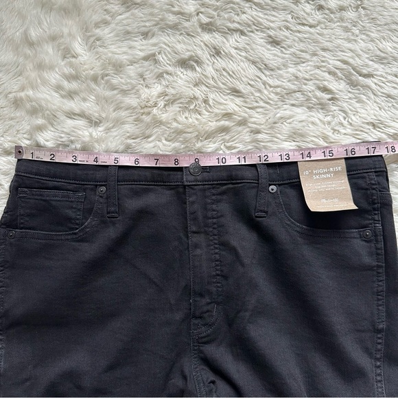 Madewell Jeans 10" High-Rise Skinny Stretch Black 32 NWT New - Picture 10 of 12